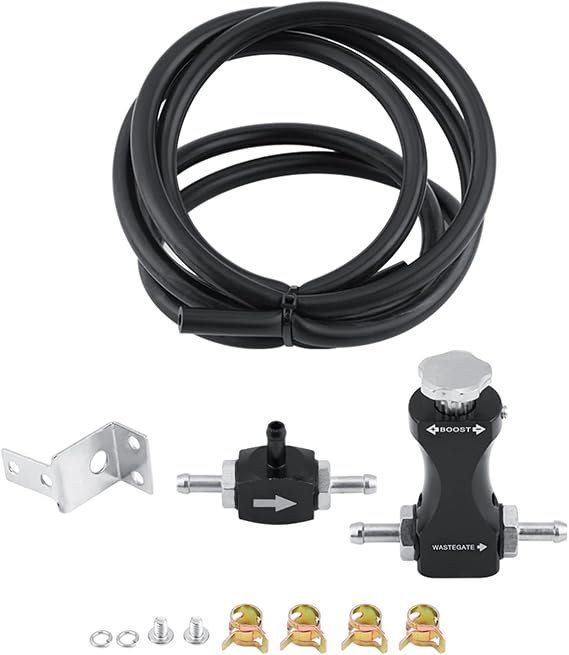 Joyzan Boost Controller Universal T Bleed Valve Manual Boost Controller Kit Manual Adjustable Turbo Boost Controller Bilateral Turbo T Bleed Valve