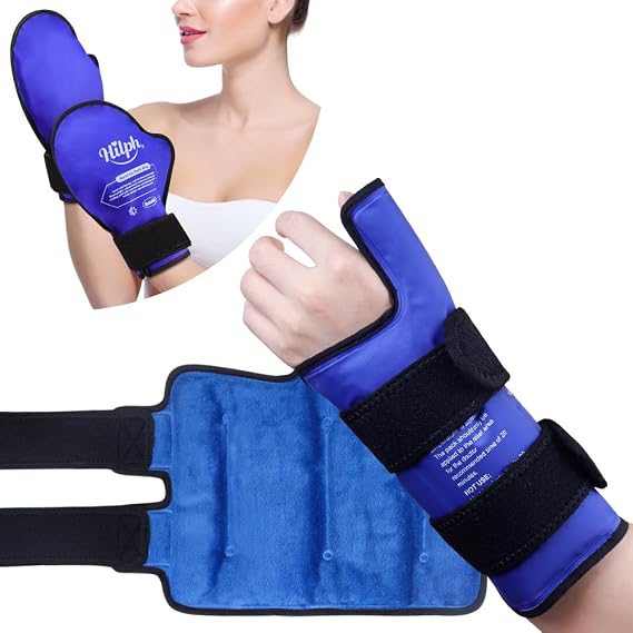 Hilph Bundle Full Hand Ice Pack Gloves and Thumb Wrist Ice Pack