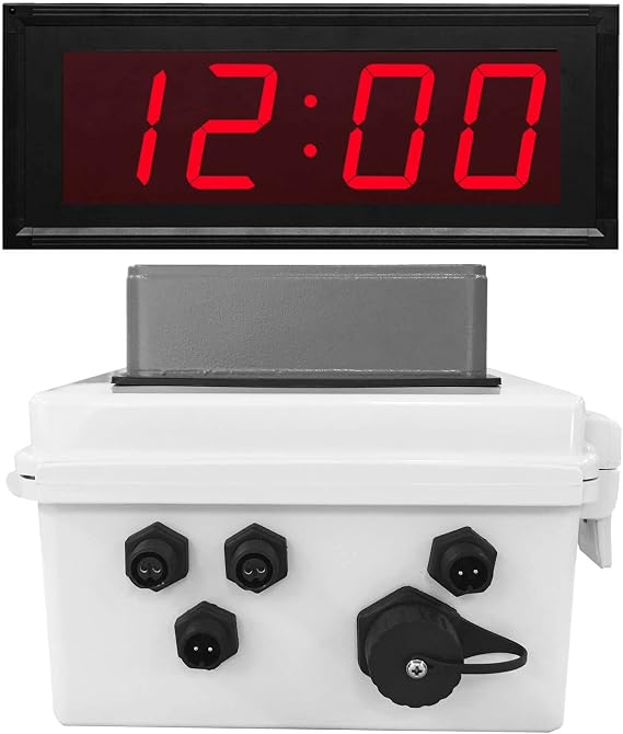 Netbell-KB-M2-C Break Buzzer Clock System for Factory | Warehouse - Built-in Programmable Buzzer Timer Controller with 4-Digit 4 Inch LED Digital Clock