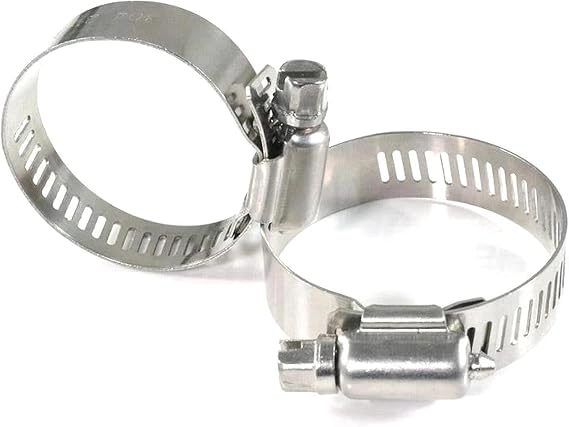 10pcs 304 Stainless Steel Hose Clamp Adjustable 8-152mm Screw Worm Drive Pipe Clip Hoop Hose Fixed Tool(21-44mm)