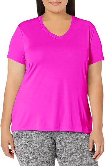 JUST My Size Womens Cool Dri V-Neck