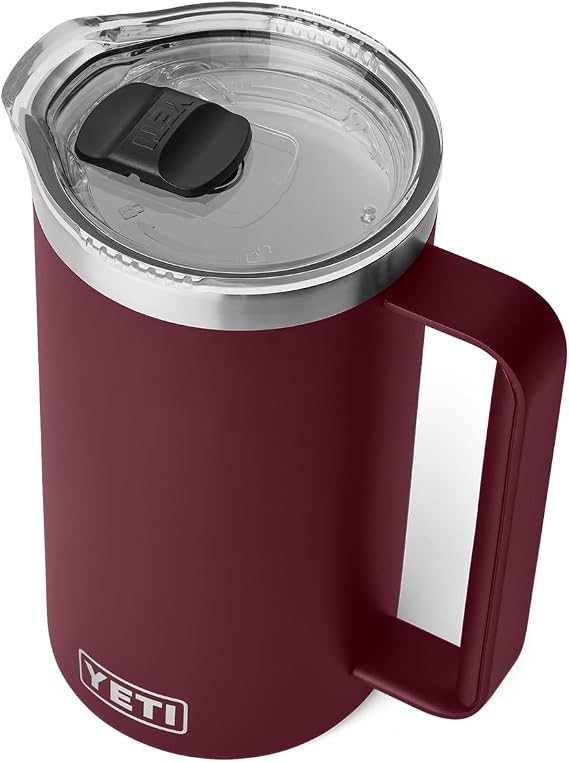YETI Rambler 34 oz Pitcher, Vacuum Insulated, Stainless Steel with MagSlider Lid, Wild Vine Red