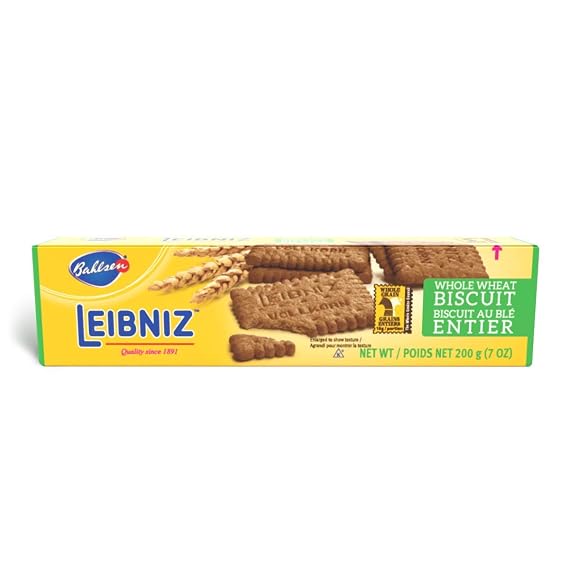 Bahlsen Leibniz Whole Wheat Butter Biscuit Cookies (1 box) | Our classic Whole Wheat Butter Biscuit (7 ounce boxes)