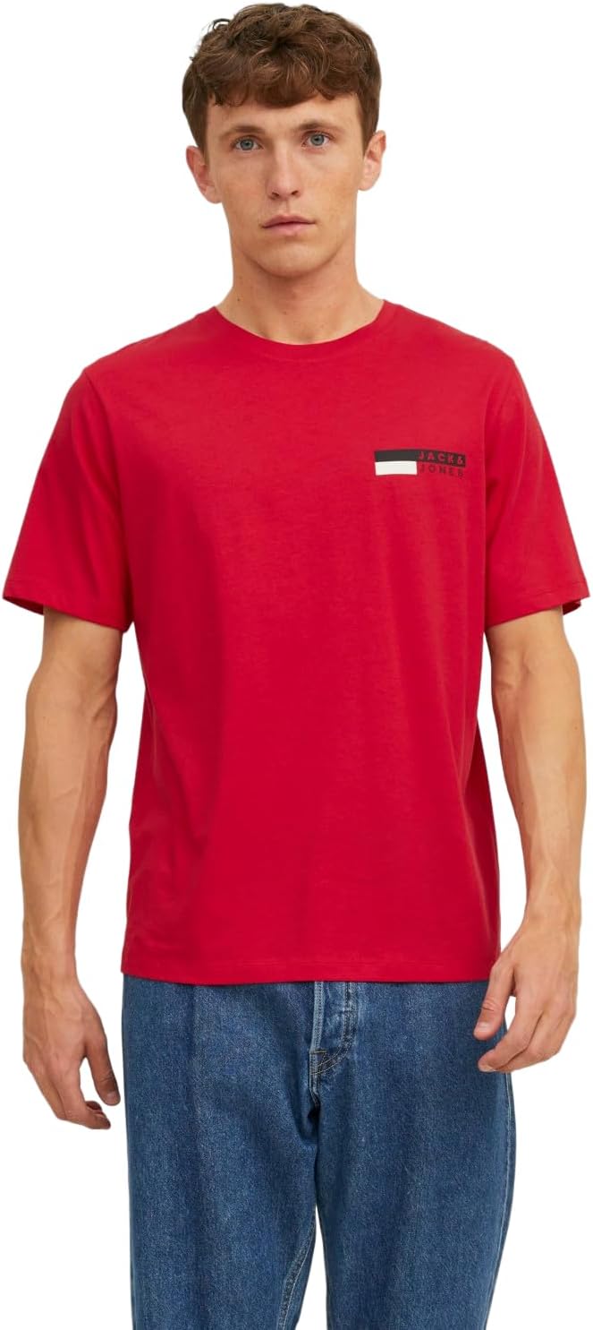 JACK & JONES Men's T-Shirts Short Sleeve Designer O-Neck Tee Top, Size- S to 2XL