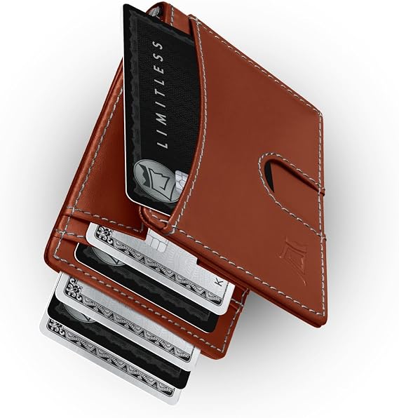 Kings Loot Money Clip Slim Minimalist Wallet for Men, Auburn