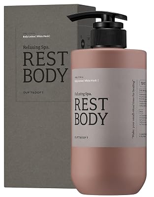 DUFT&DOFT Relaxing Spa Body Lotion Clean White Musk Scented - Moisturizing & Refreshing Body Moisturizer for Dry, Dull, and Tired Skin Mild Formula for All Family, 17.6 fl.oz.