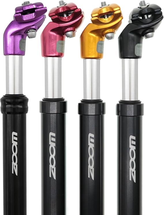 DJC Bike Suspension Seatpost Shock Absorber Damper Post 27.2 30.9 31.6 mm, Lightweight Aluminum Body