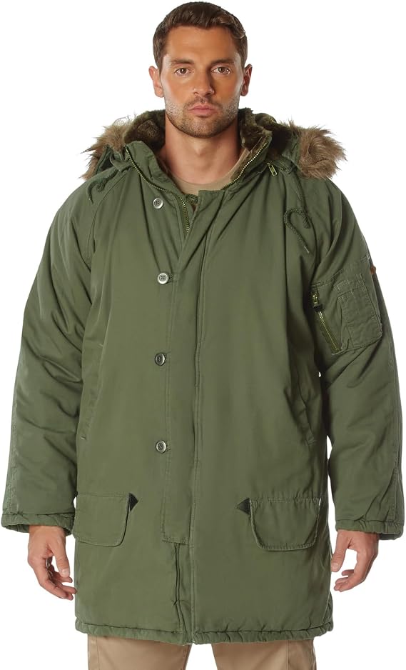 Rothco Vintage N-3B Parka Comfortable Warm Winter Outdoor Hooded Cold Weather Coat