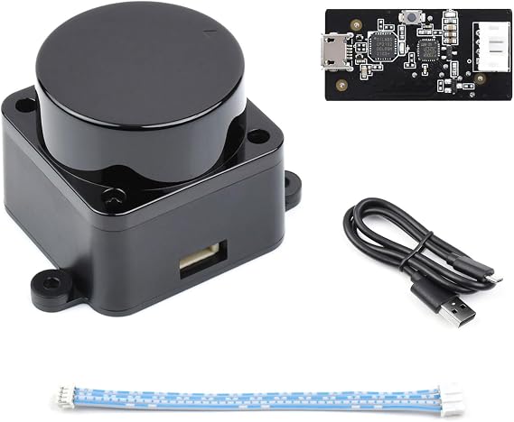 Waveshare D500 Developer Kit, DTOF Laser Ranging Sensor, 360 Omni-Directional Lidar, UART Bus
