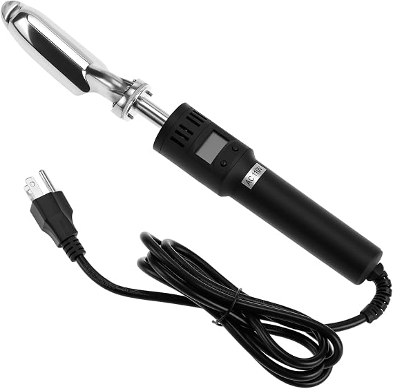 QWORK Electric Leather Iron, 80W Mini Iron with Adjustable 50~300C Range, Crafts Quilting Iron for Craft Leather Repair Shoes