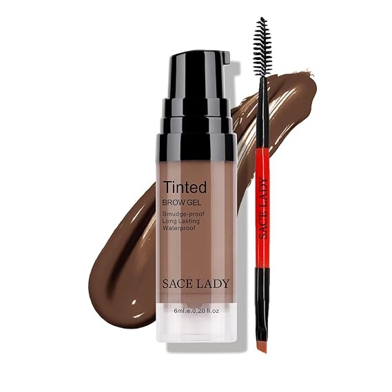 SACE LADY 3D Eyebrow Gel Waterproof, Light Brown, 0.2Fl Oz
