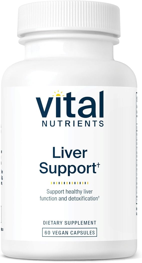 Vital Nutrients Liver Support Milk Thistle and Curcumin - Vegan Supplement - Herbal Combination to Support Healthy Liver Function* - Gluten, Dairy and Soy Free - 60 Capsules