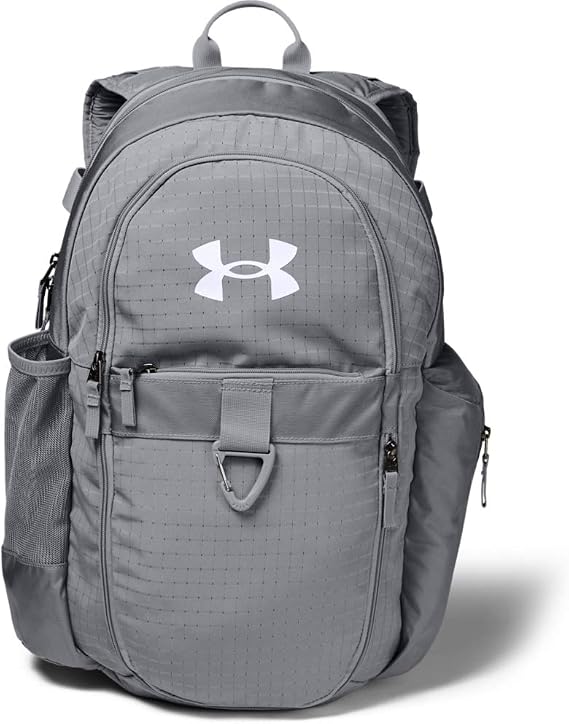 Under Armour Men's Lacrosse Backpack, Steel (035)/White, One Size Fits All