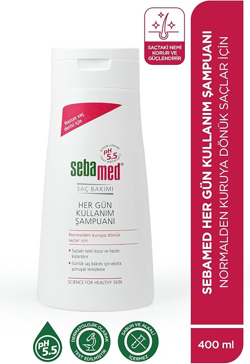 Sebamed Besleyici Onarıcı Kuru ve Hassas Saç Tipine Özel Her Gün Kullanım Günlük Saç Bakım Şampuanı 400ml