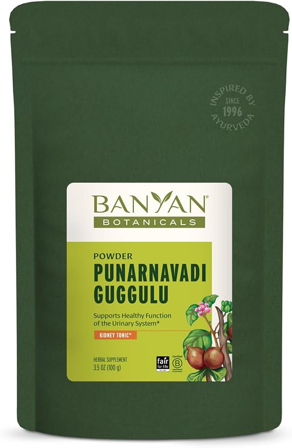 Banyan Botanicals Organic Punarnavadi Guggulu Powder Organic Joint Supplement Supports Healthy Function of the Kidneys and Urinary System* 3.5 oz. Non-GMO Sustainably Sourced Vegan*