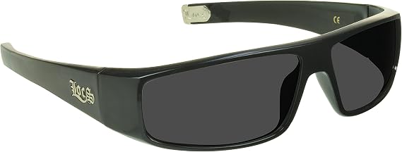 Locs Super Dark Sunglasses Mens Black Wrap Around Lowrider Gangster Cholo Vintage Flat Top