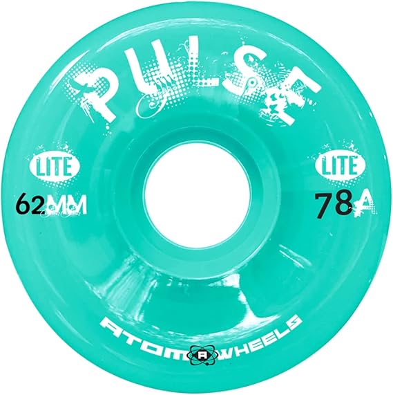 ATOM WHEELS - Outdoor Quad Roller Wheels 78A - Pulse - 62x33 Mint - 1 Pack - 4 Wheels