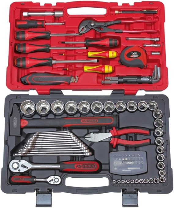 KS TOOLS - 922.0701-101-piece Tool case - Complete Tool case - Ultimate 1/4'' - 1/2'' Socket Set -