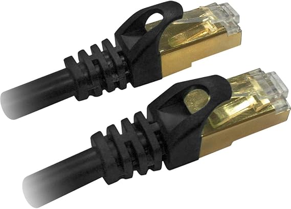 QVS 25-Feet CAT7 Patch Cord, Black (CC716-25)