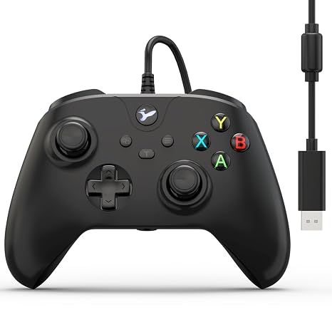 Wired Controller for Xbox One, Wired Xbox one USB Gamepad Controller Compatible with Xbox One/S/X/PC Windows 10/11 with 3.5mm Headset Audio Jack(Black)