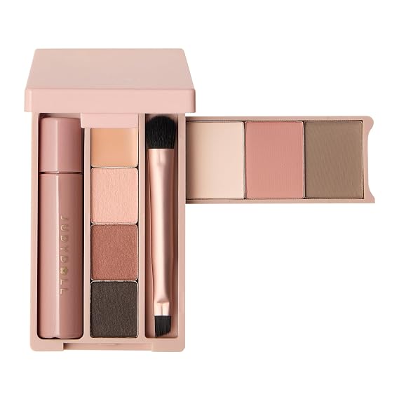 JUDYDOLL Mini Makeup Palette Travel Size Makeup All in One Touch Up Kit