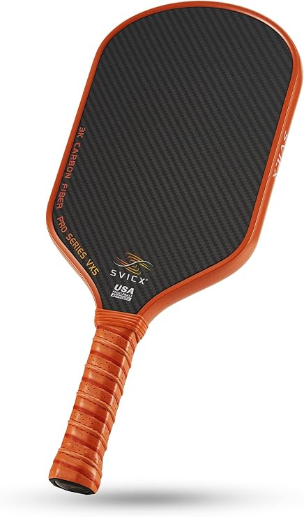 Carbon Fiber Pickleball Paddle 16mm Professional Pickleball Paddles with Superior Control, Power & Spin Extended Handle for Two-Handed Grip, USAPA Approved