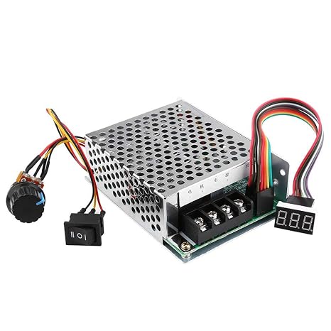Speed Controller, CW CCW 40A DC10V-55V PWM Motor Speed Controller Reversible Switch with Digit Display for Brushed DC Motor