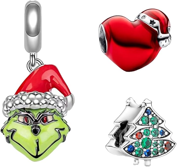 Feitery C Charms Blue Shells Mermaids Turtles Compatible for Pandora Bracelets Gold Charm Heart Summer Jewellery for Women