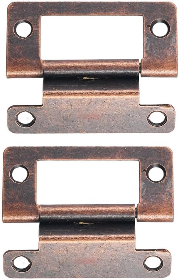 2PCS Silent Folding Hinges for RV Doors Constructed from Iron with Crank Mounting and Bearing Support for Mobile Home Use (Antique Bronze)