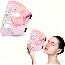 LED Light Therapy Face Mask, Light Therapy Mask, Adjustable Silicone Mask with EyeProtection for Home Use, Red Light Mask