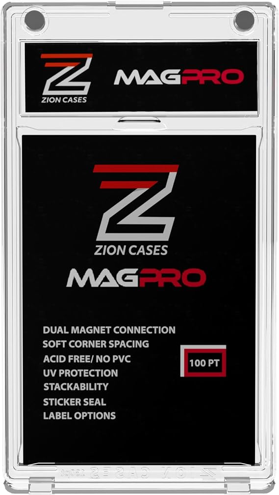 Zion Cases MagPro 100PT Magnetic Card Holder; Duel Magnet Card Case for Secure Holding Strength to Guard Against Unintentional Openings; Includes 1 Magnetic Trading Card Case; (1 Pack)