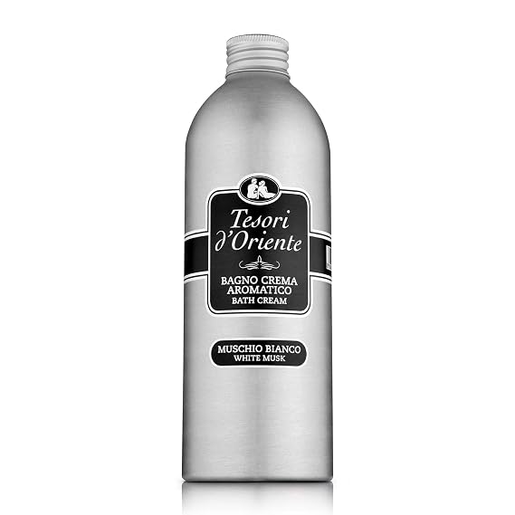 Tesori dOriente Bubble Bath for Women, Foaming Bath, Bath Bubbles for Women Relaxing, Luxurious Body Wash for Women & Skin Care - 500 Ml-16.91 us Fl Oz- [Italian Import ]-(White Musk)