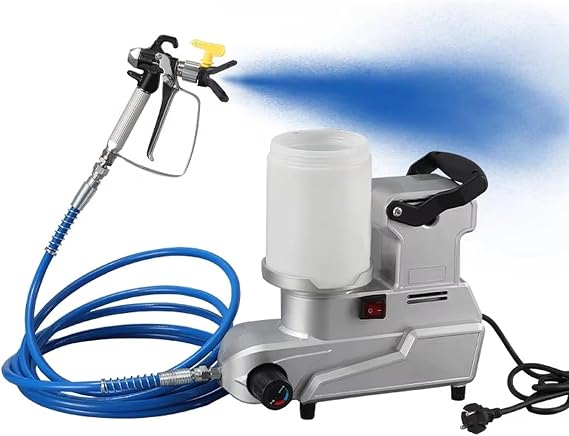 Heavy-Duty 1600W Electric Airless Paint Sprayer Gun, 120MPa & 2.5L/Min Flow for Fast Project Completion, Powerful Spray for Latex, Stain, Primer on Ceilings, Decks