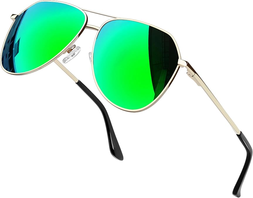 Joopin Metal Aviation Sunglasses Double Bridge UV400 Protection