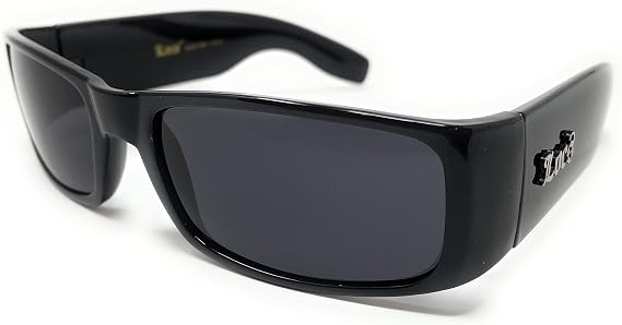 Locs Mens Gangster Super Dark Lens Sunglasses Black Hardcore Motorcycle Shades 9006