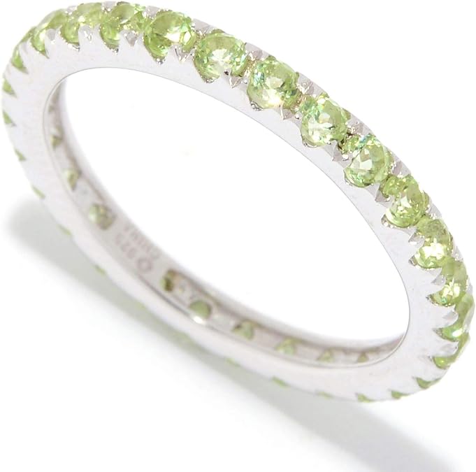 Sterling Silver Peridot Band Ring