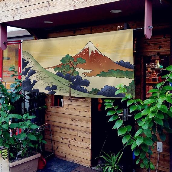 Konsilsa Sushi Bar Doorway Short Noren (Japanese Curtain),Japanese Restaurant Door Way Hanging Short Curtains Hallway Curtain Anime Window Curtains (Color : A, Size : 120x60cm(47x24inch))