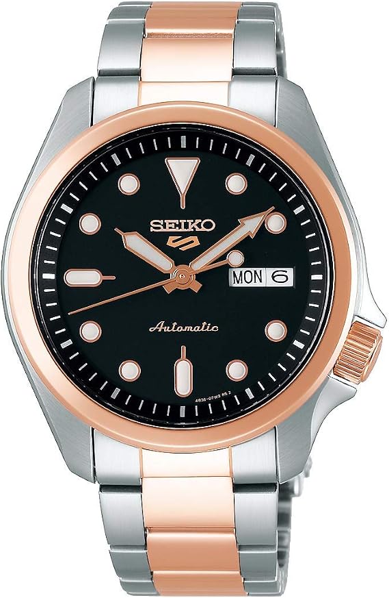 Seiko SRPE58 Seiko 5 Sports Men's Watch Silver-Tone, Rose Gold-Tone 40mm Stainless Steel