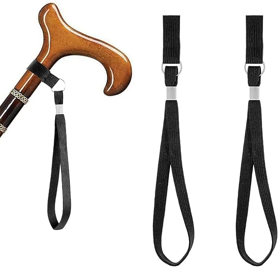 2-Pack Walking Stick Wrist Straps Adjustable Cane and Crutch Strap Leash for Seniors, Rehab, and Mobility Aid Use Universal Fit for Canes, Crutches, Walkers