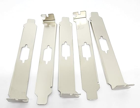 Pc Accessories - Connectors Pro 10-Pack one DB9 Hole Stainless Steel Metal Bracket Expansion Slot, D-Sub 9P 1 Punch Hole Back Cover 10-PK