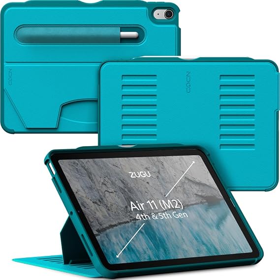 ZUGU Case for iPad Air 11 inch (M2/M3/M4) iPad Air 10.9 Gen 5/4 [Aqua]