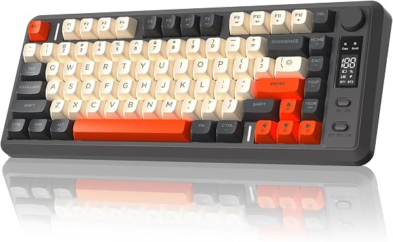 FREEWOLF M75 82keys Compact PBT Gradient Keycap Wireless Keyboard - Shimmer