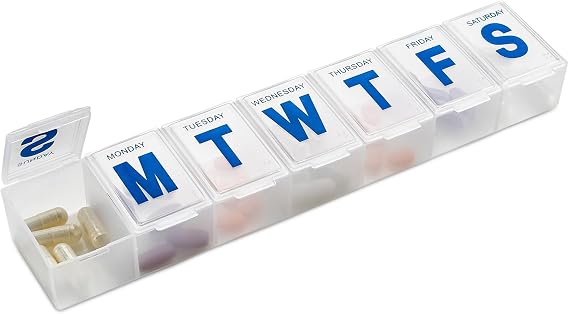 MEDca Weekly Pill Organizer, 7-Day Pill Planner Extra Large