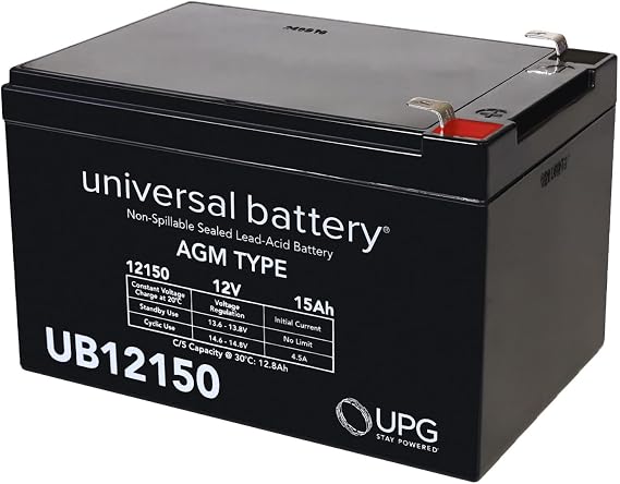 Universal Power Group 12V 15AH F2 Sealed Lead Acid AGM DEEP-Cycle Rechargeable Battery