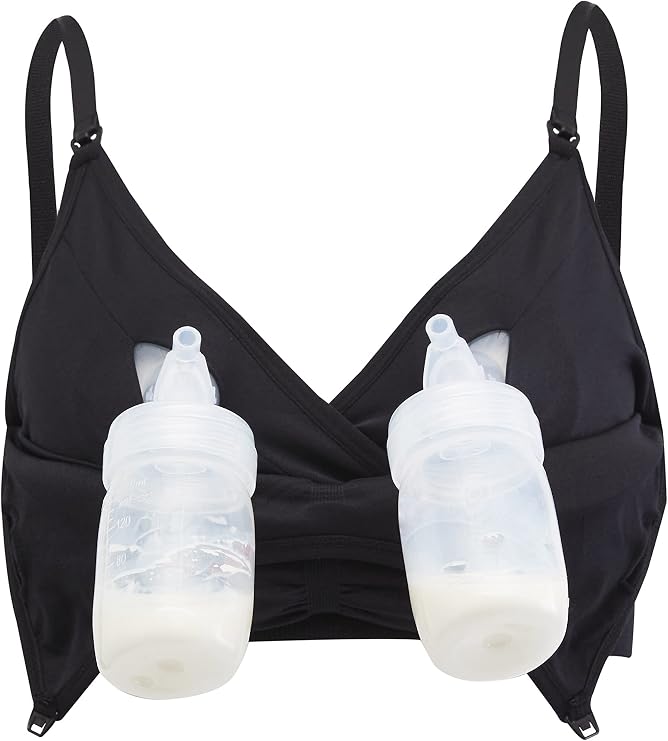 Motherhood Maternity Womens Hands Free Pumping Seamless Clip Down Nursing Bra for Breastfeeding