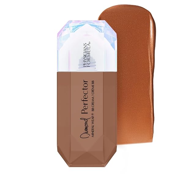 Physicians Formula Mineral WearDiamond Perfector BB Cream, 10 in 1 Skin Perfecting Beauty Balm, Lightweight & Luminous Finish - Deep to Rich