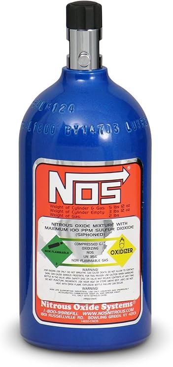 NOS 14710NOS Blue Aluminum 2-pound Nitrous Bottle
