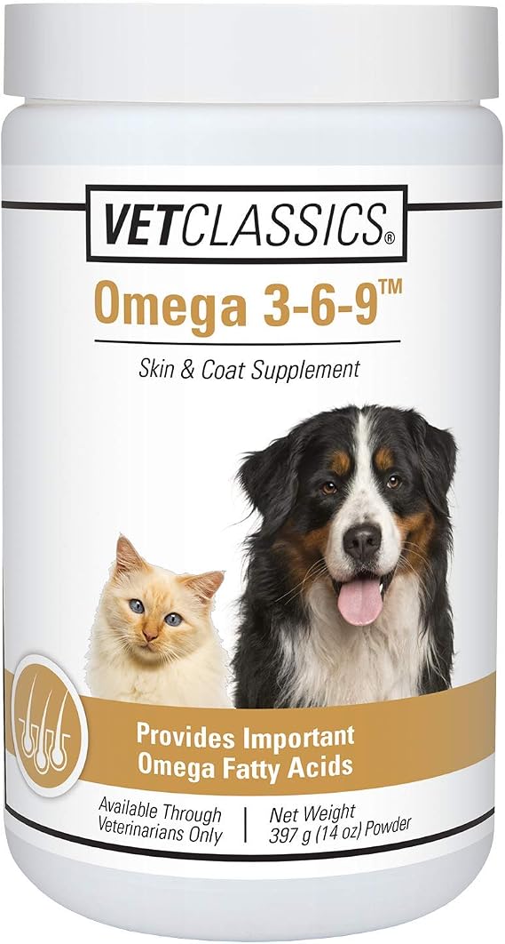 Vet Classics Omega 3-6-9 Dog Skin & Coat Supplement - 14 Oz