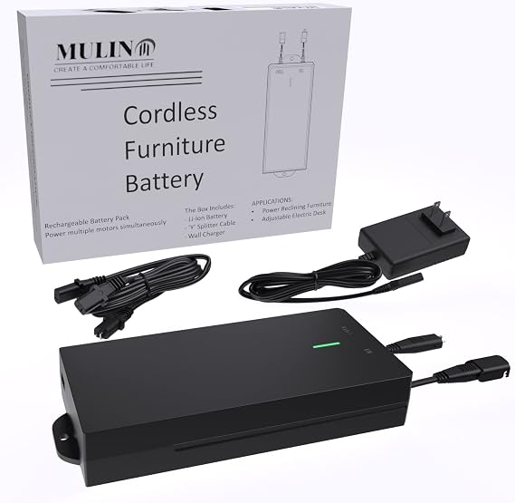 Battery Pack for Recliner Furniture 4000mAh High Capacity Rechargeable