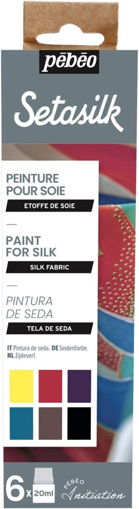 Pebeo Initiation Set 6X20ML Setasilk, Assorted (Model: 756485)